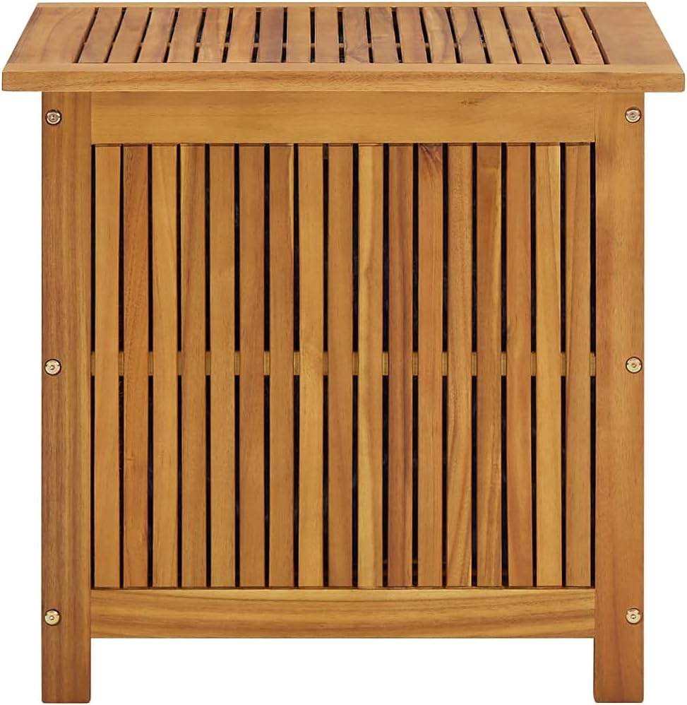 Solid Wood Outdoor Storage Bench,Solid Acacia Wood Garden Deck Box Patio Storage Box with Liftable Top Outdoor Wooden Storage Container for Patio,Backyard,Poolside, 23.6'x19.7'x22.8'