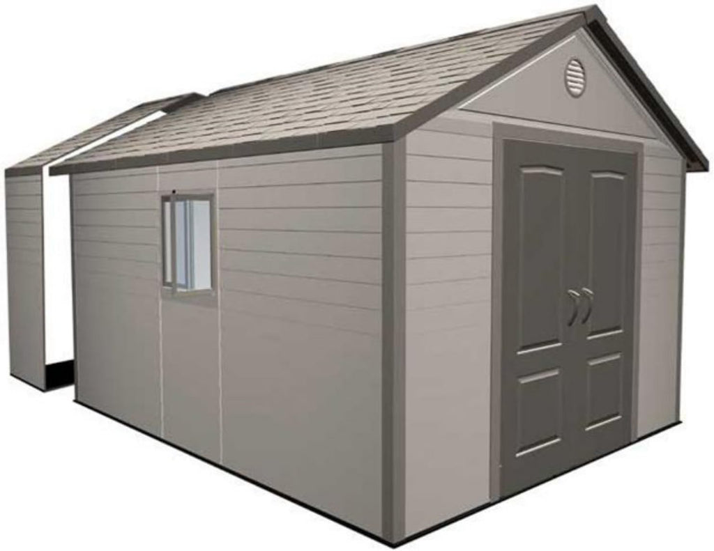 LIFETIME 6426 60 Inch Extension Kit for 11 Foot Sheds, 2 Windows Included, Desert Sand