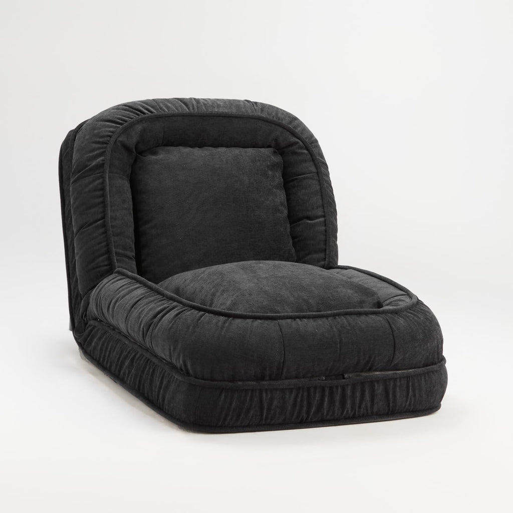 LouannTatami Foldable Lazy Sofa Bed Floor Chair - Adjustable Human Dog Bed for Adults Kids Floor Seats - Cozy Large Single Couch for Home Living Room