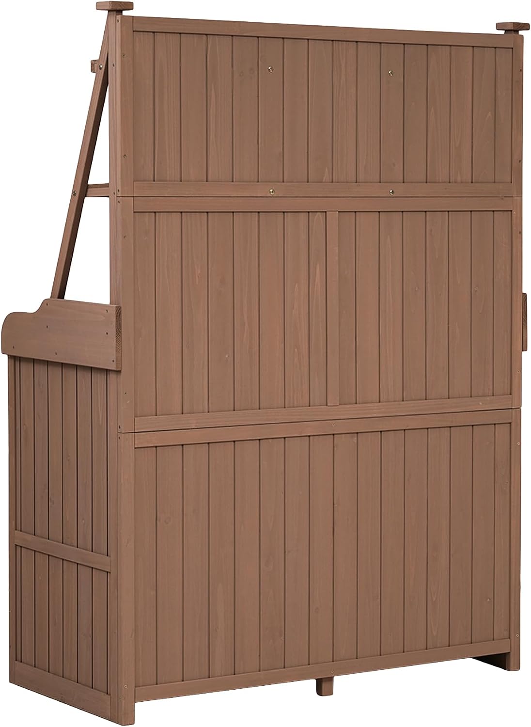 65inch Outdoor Potting Bench Table, Fir Wood Large Gardening Workstation with Storage Shelf, Drawer and Cabinet for Storage for Backyard, Mudroom (Brown/Fir Wood2)