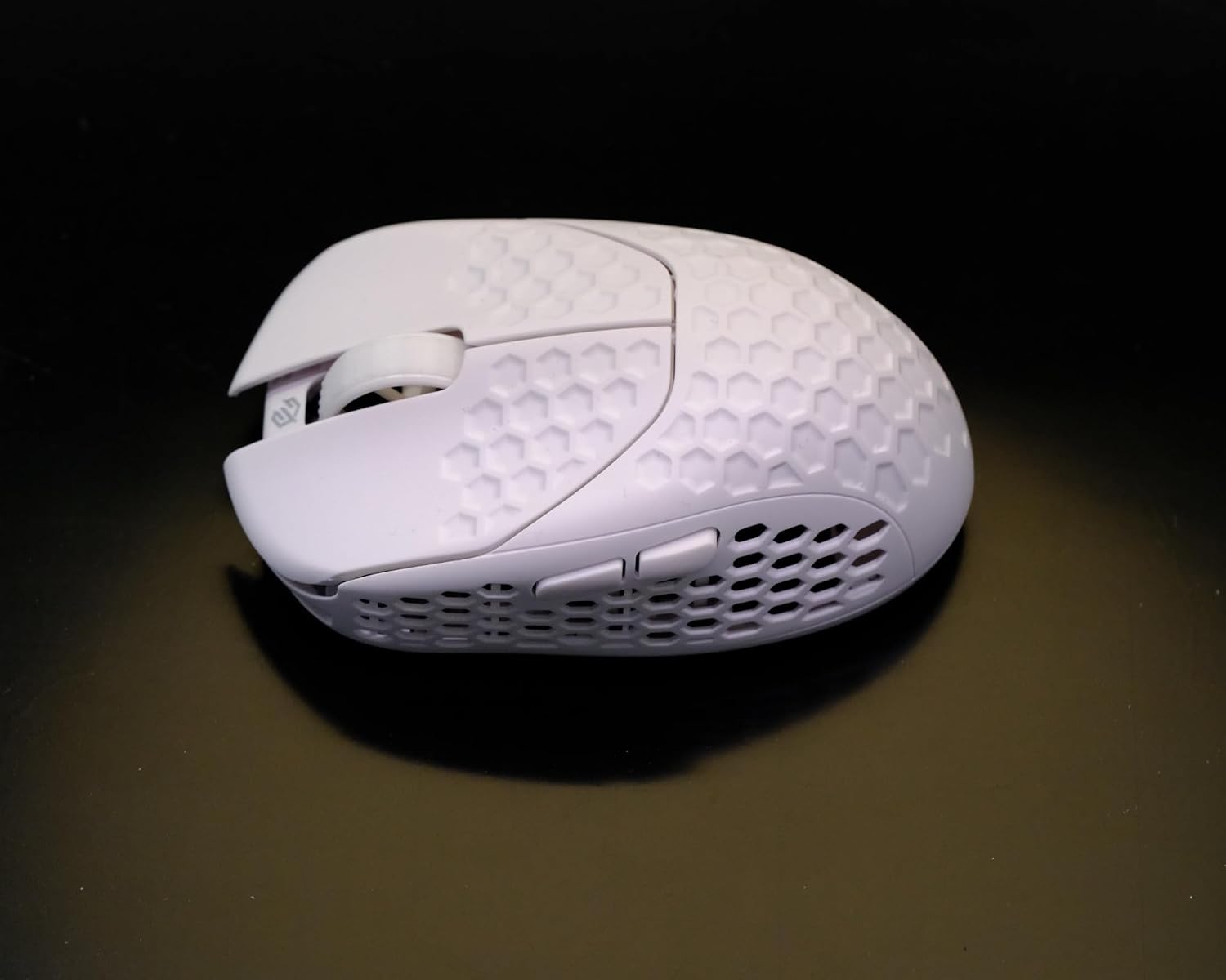 GWolves HTR Lightweight Wireless Fingertip Grip Gaming Mouse,~28Gram,8K-Report,Low Latency,PAW3395 26,000CPI,Nrf52840 CPU,6 Programmable Btns,On-Board Memory,PC/Mac and Laptop (Honeycomb, White)
