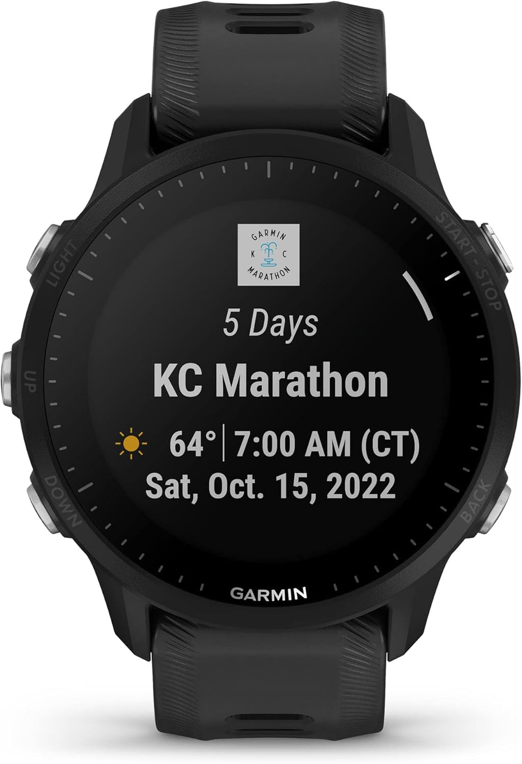 Garmin Forerunner® 955, GPS Running Smartwatch, Tailored to Triathletes, Long-Lasting Battery, Black (Renewed)