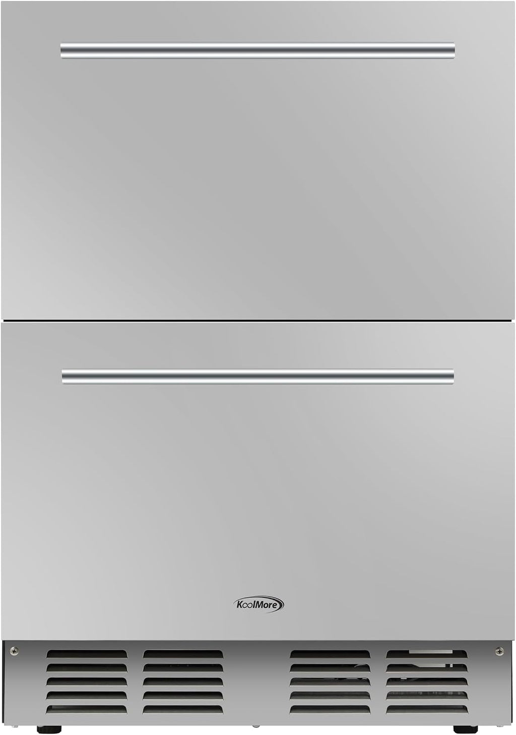 KoolMore KM-OKS-RD2 24 in. Outdoor Kitchen Double Drawer Built-in Refrigerator in Stainless-Steel, ETL Listed