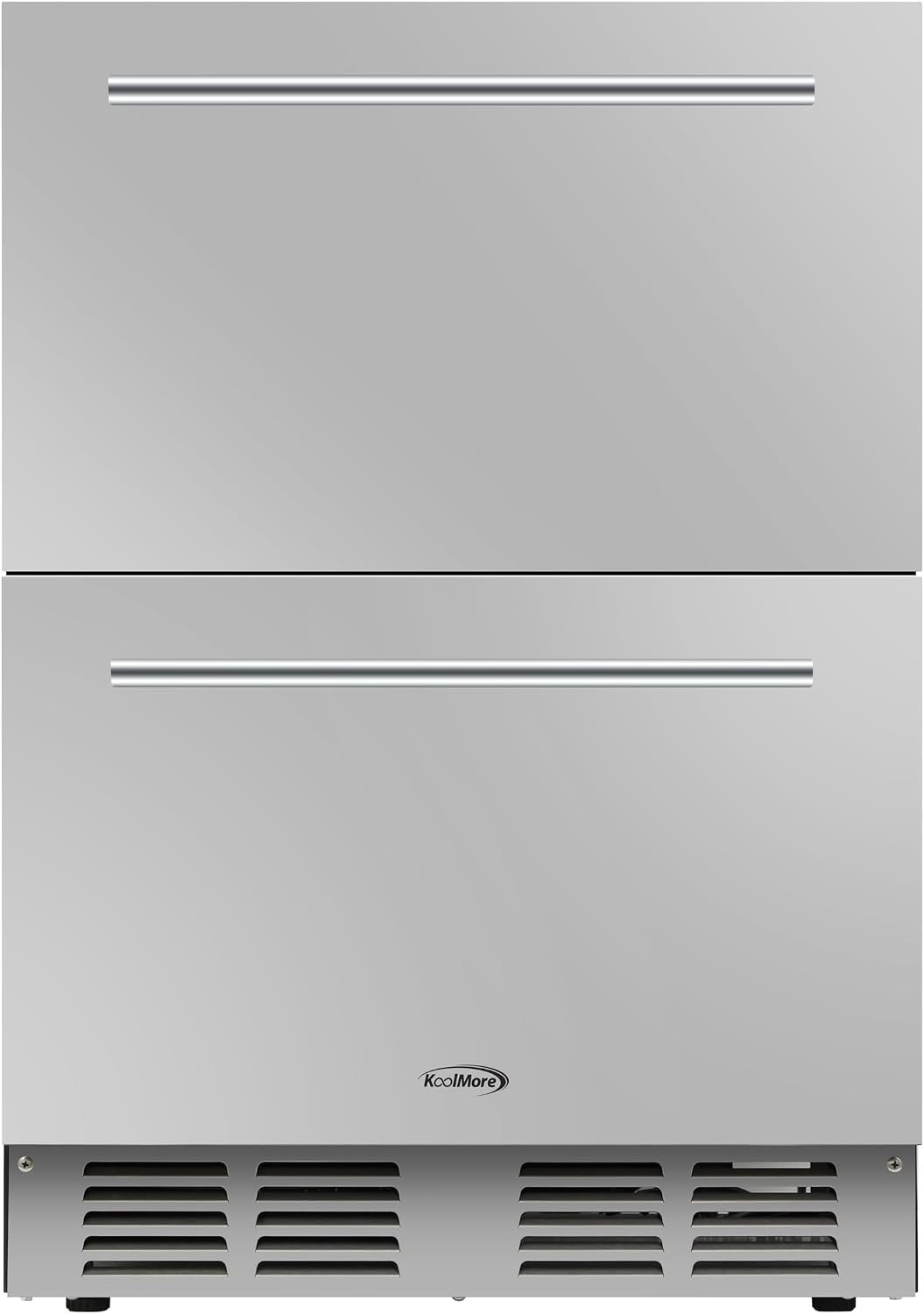 KoolMore KM-OKS-RD2 24 in. Outdoor Kitchen Double Drawer Built-in Refrigerator in Stainless-Steel, ETL Listed