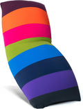 Yogibo Short Bean Bag Lounger Chair for Adults, Kids and Teens with Filling, Soft, Plush, Comfy, Sensory Lounge Beanbag Loveseat, Washable Cover, Bright Rainbow
