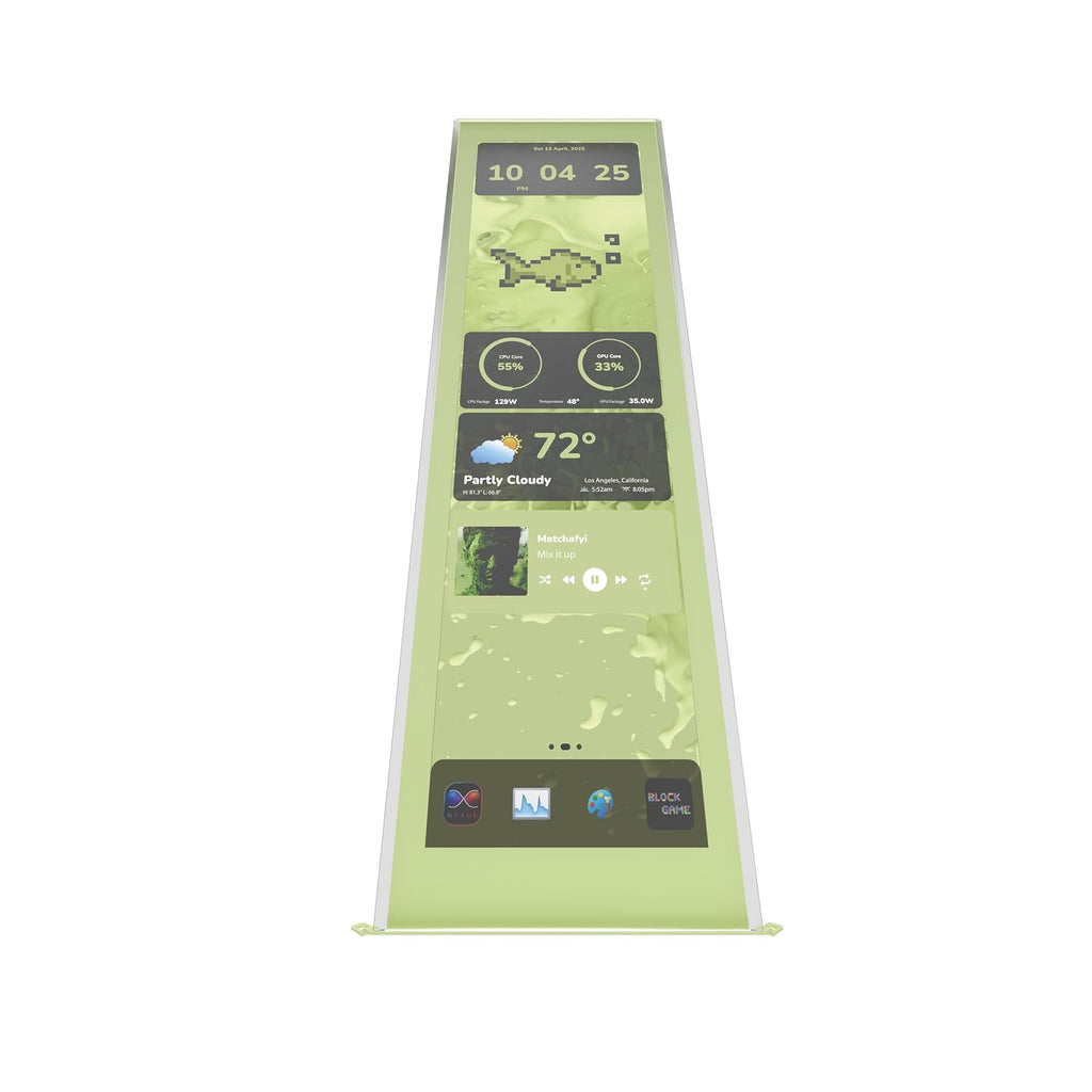 Hyte Y70 Touch Infinite Display Upgrade Screen Kit for PC Case - 14.9' IPS Display - 2.5K Resolution - 60Hz - 10-Point Touch - Matcha Milk (Green)