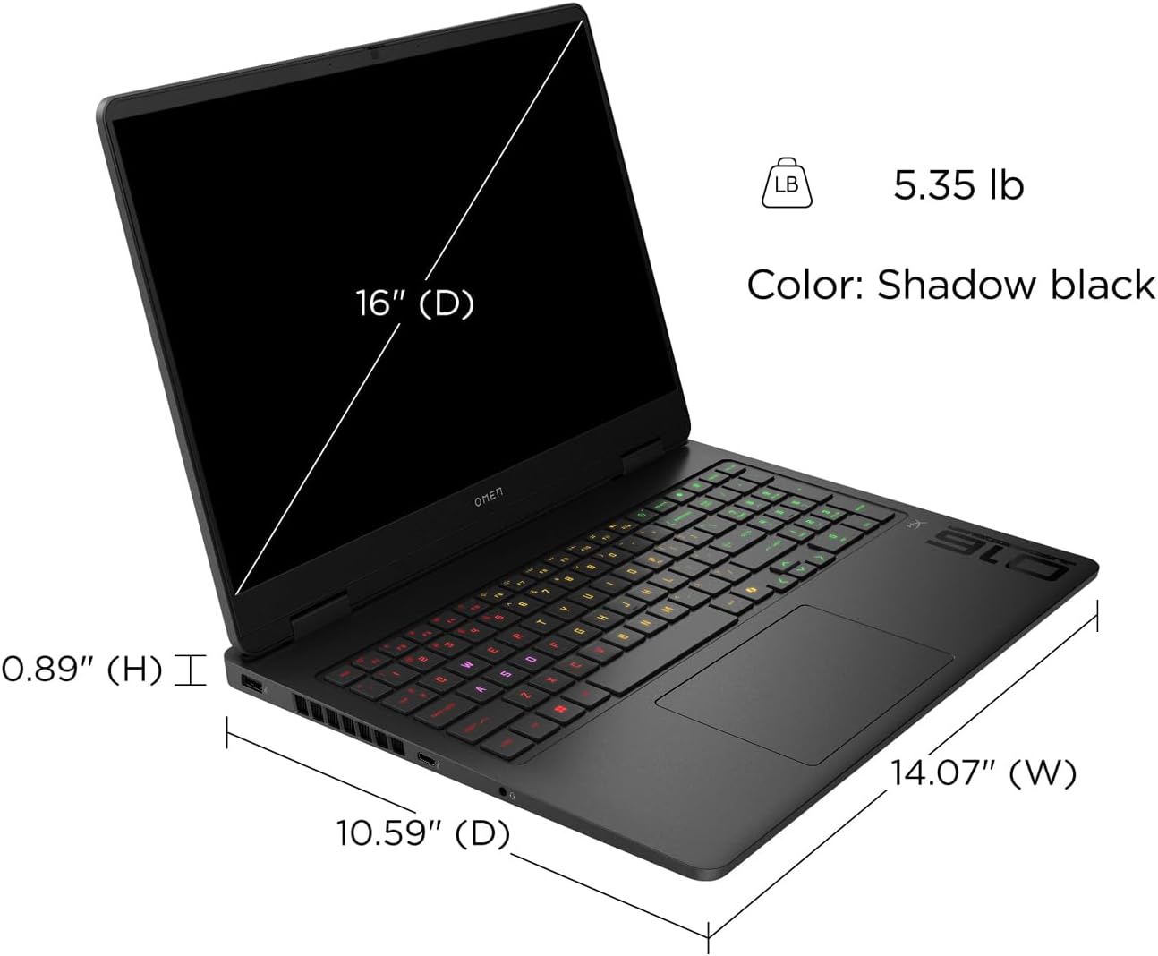 HP OMEN 16 Slim Gaming Laptop, 16' 144Hz 2K Display, Intel Core Ultra 9 285H, NVIDIA GeForce RTX 5070, 32GB DDR5 RAM, 1TB SSD, Wi-Fi 6E, RGB Backlit, Win 11 Pro, w/Mytrix Accessory & Lifetime Office