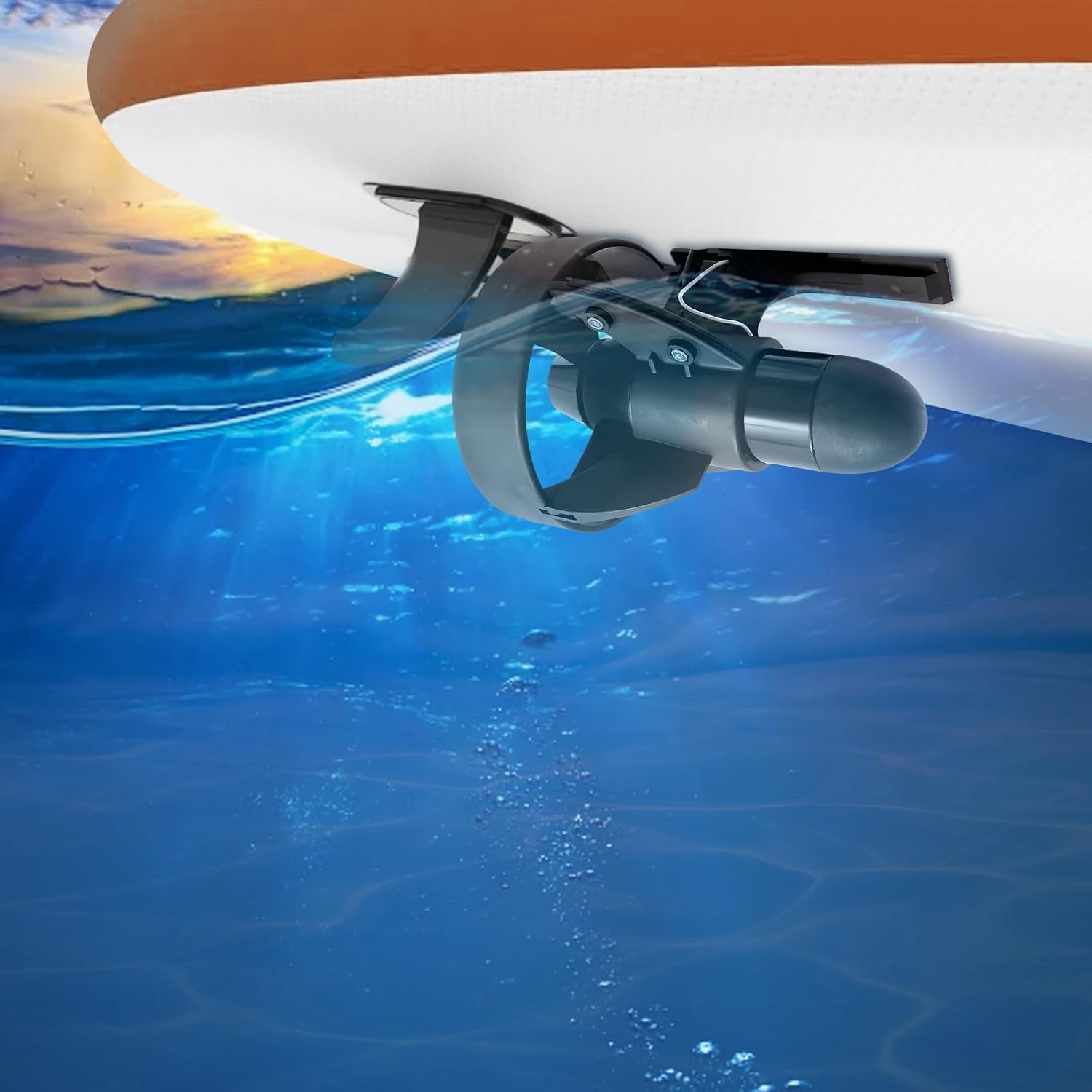 Paddle Board Motor for Paddleboards Surfboards, 12V Battery Electric Motorized Fin Stand Up Paddle Board Surf & SUP Propeller Motor for Paddle Board (Battery Not Include)