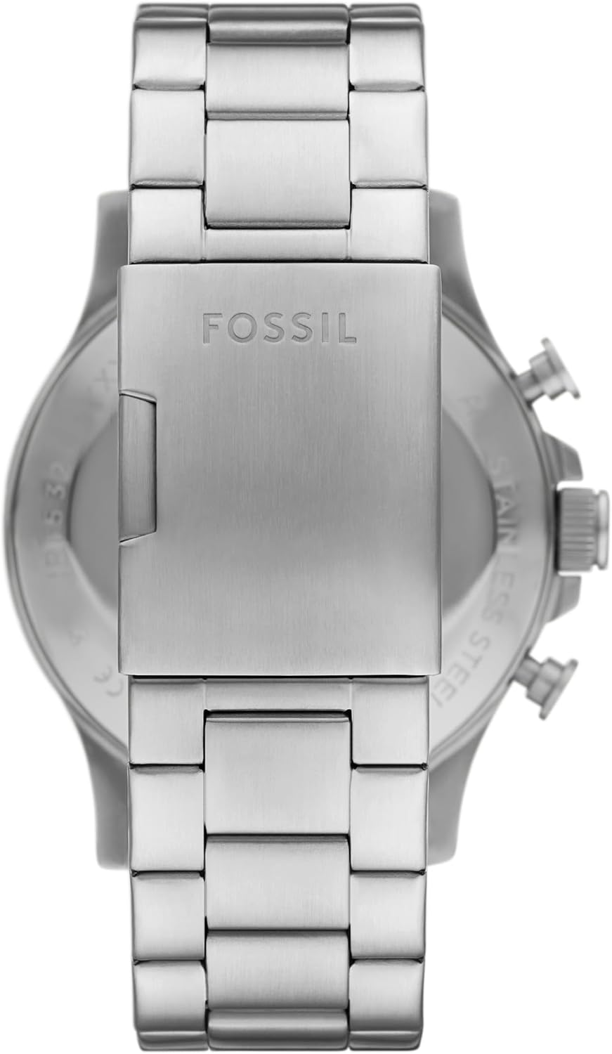 Fossil Men's Nate Quartz Watch, Oversized Stainless Steel Chronograph Watch for Men