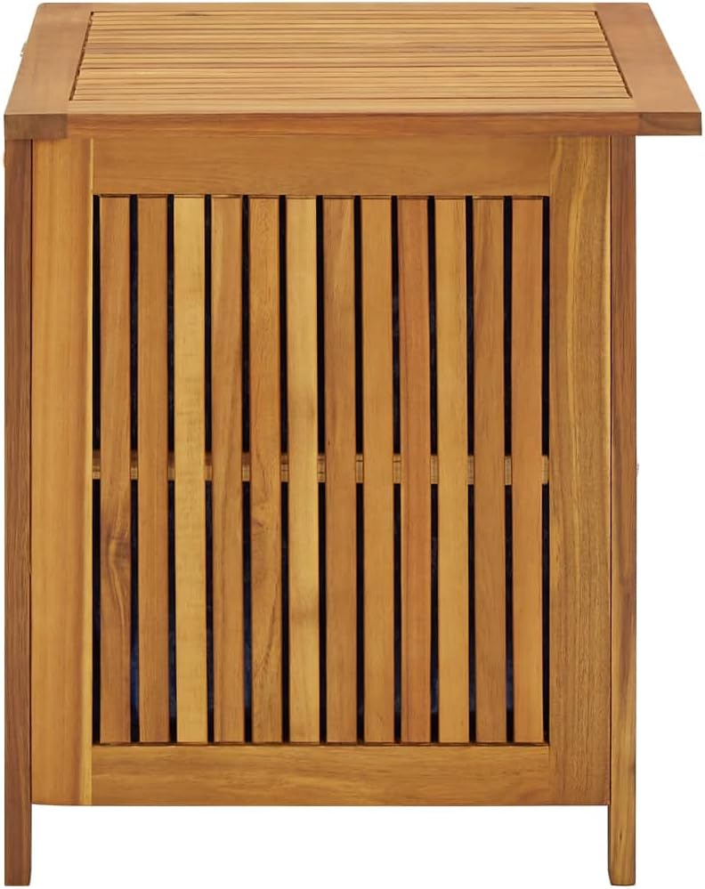 Solid Wood Outdoor Storage Bench,Solid Acacia Wood Garden Deck Box Patio Storage Box with Liftable Top Outdoor Wooden Storage Container for Patio,Backyard,Poolside, 23.6'x19.7'x22.8'