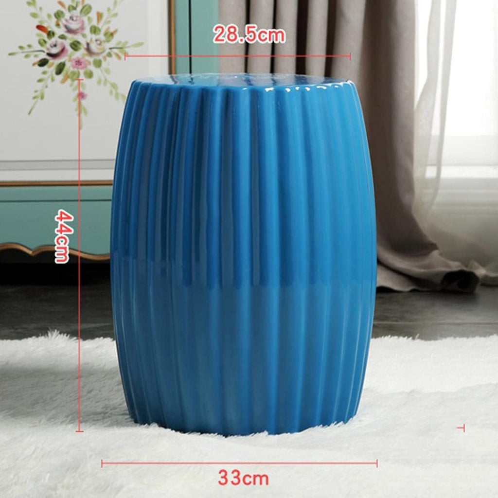 Garden Stool,Ceramic Garden Stool, European-Style Home Decorations, Dressing Stools, Living Room Flower Ceramic Drum Stools, Pavilions Drying Stools. (Color : Pink)(Pink)