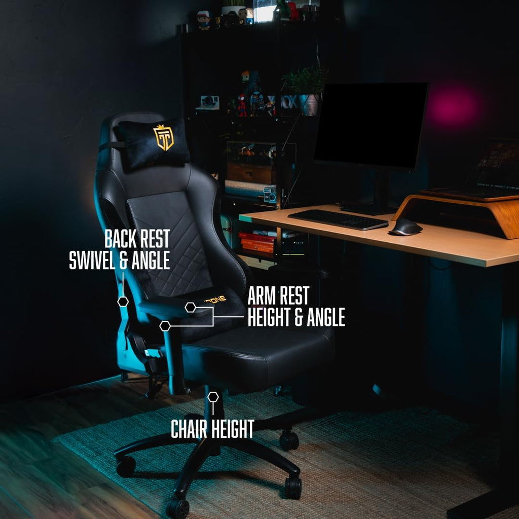 Gaming Chair – Big and Tall Reclining Computer Chair with 3D Armrests, Adjustable Backrest, Ergonomic Support, Holds Up to 300 lbs – Premium Gamer Seat