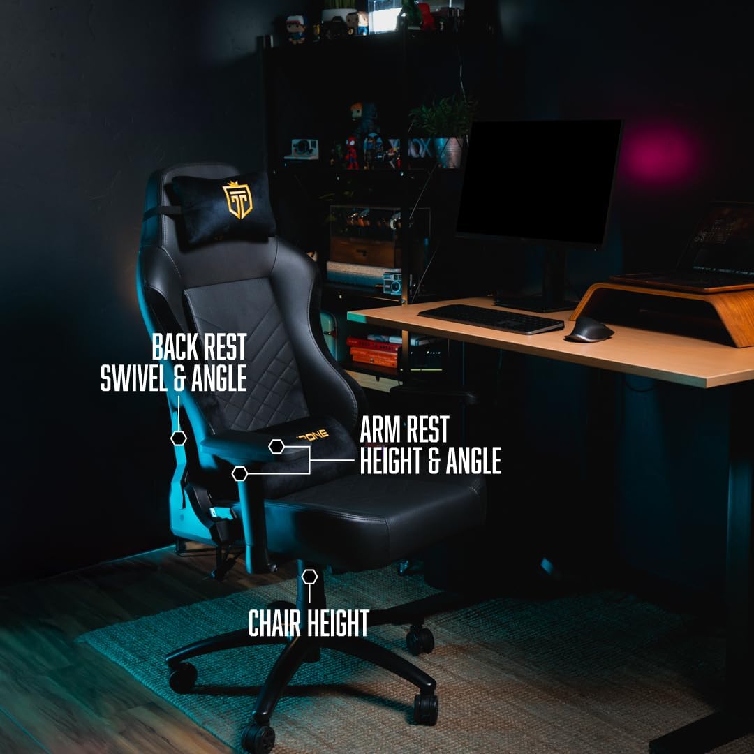 Gaming Chair – Big and Tall Reclining Computer Chair with 3D Armrests, Adjustable Backrest, Ergonomic Support, Holds Up to 300 lbs – Premium Gamer Seat