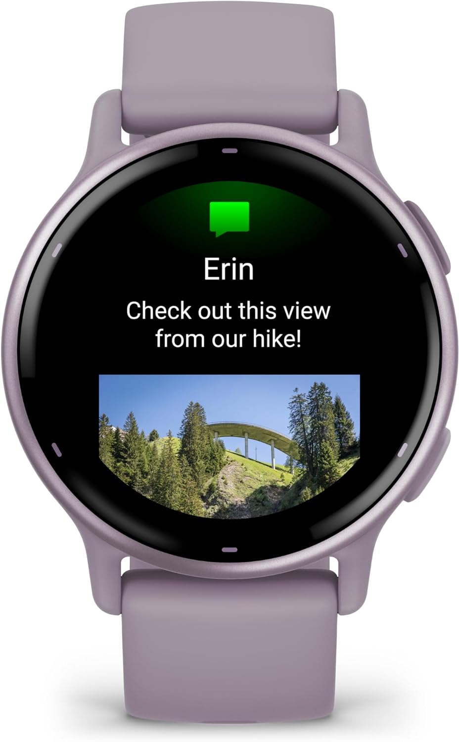Garmin Vivoactive 5 Fitness Tracker Smart Watch for Men & Women with Metallic Orchid Bezel w/Orchid Case and Silicone Band with Bright 1.2' AMOLED Touchscreen Display and 11 Days Battery Life