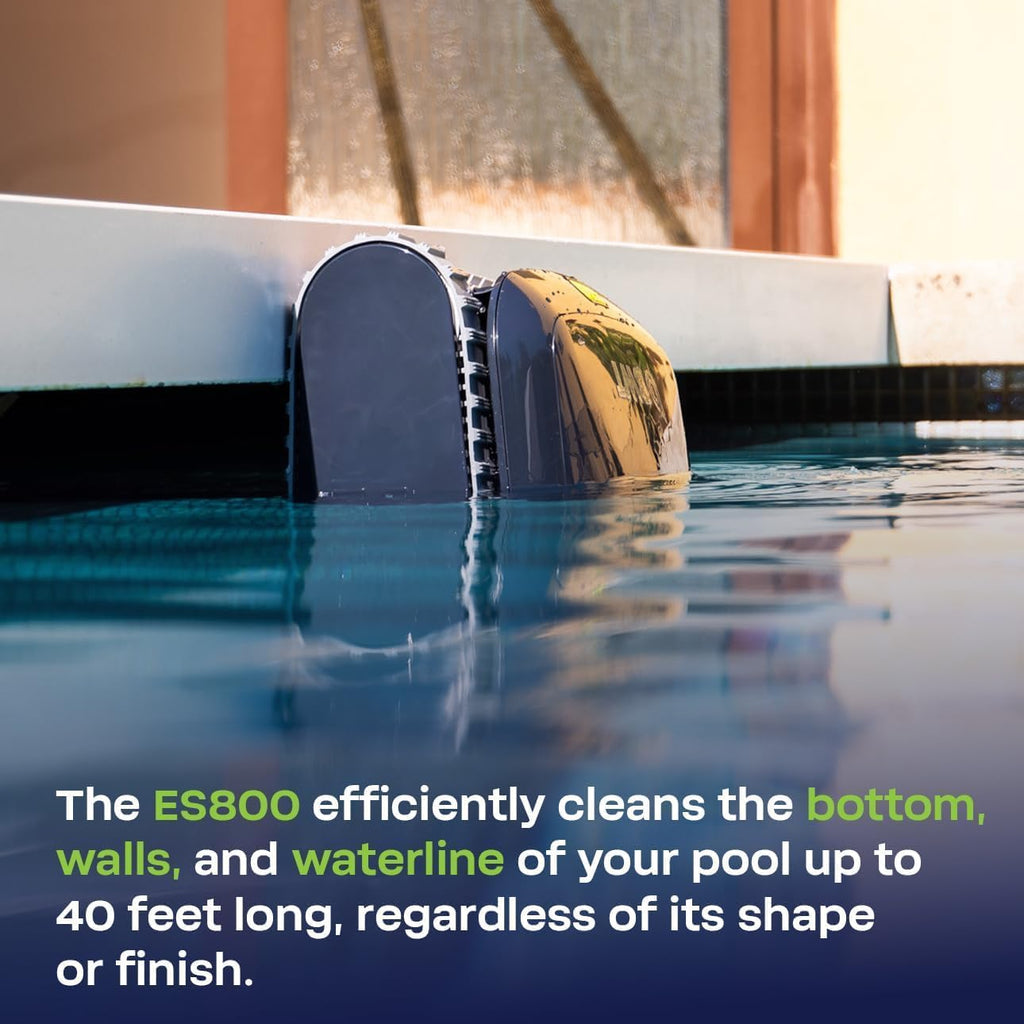 BWT ES800 Robotic Pool Cleaner for In-Ground Pools, Cleans Floor, Walls & Waterline, App Control, 3 Cleaning Cycles (1.5–2.5 hrs), 59ft Cable