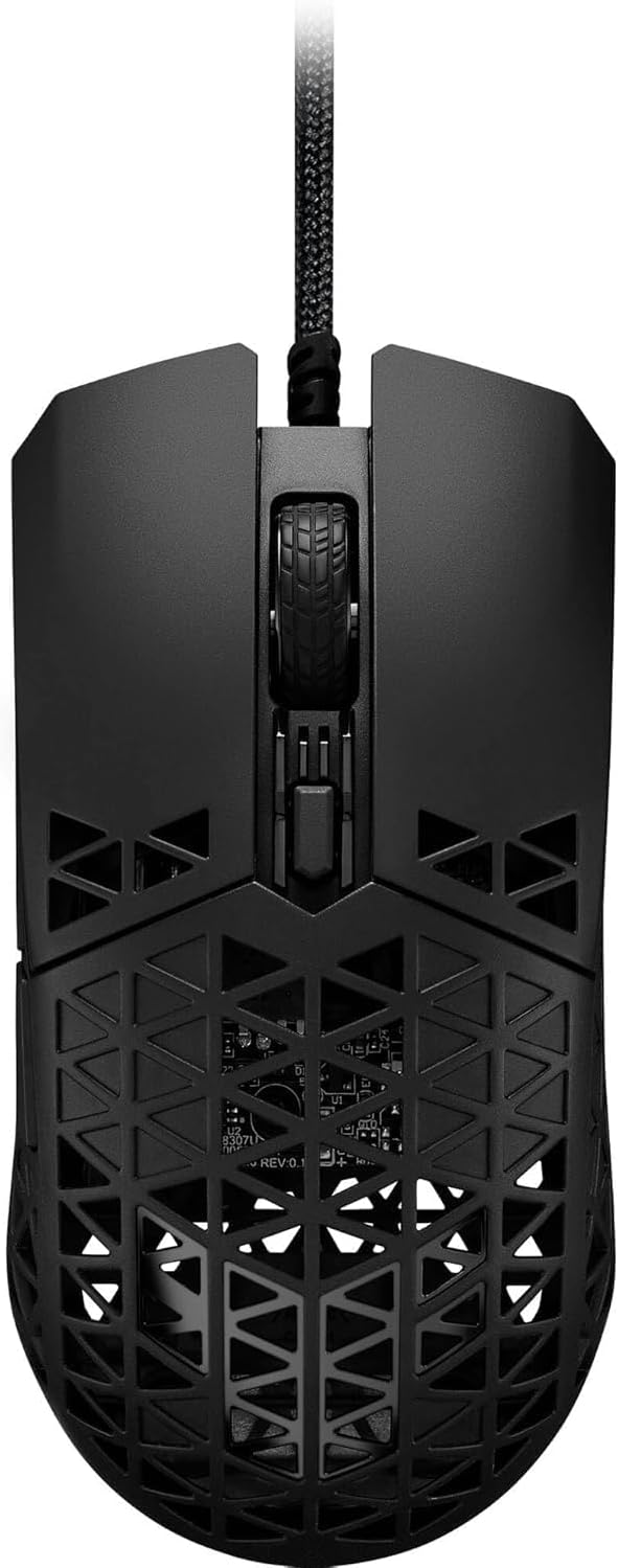 ASUS TUF M4 Air Wired Gaming Mouse-P307, Durable and Ultralight Air Shell Design, 16,000 DPI Optical Sensor, Six Tactile Buttons, IPX6 Water Resistance Bundle with ROG Strix Scope II Gaming Keyboard
