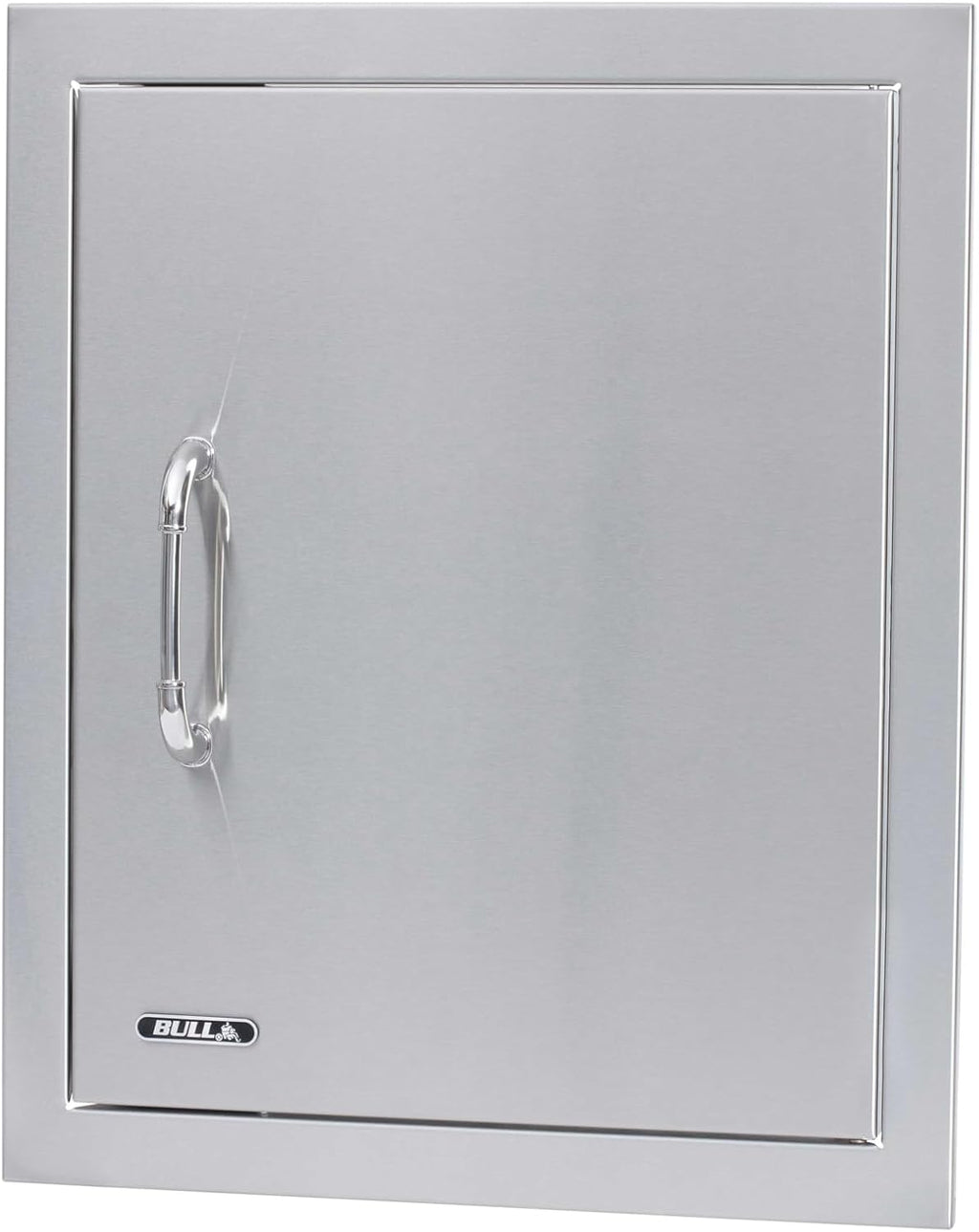 Bull Outdoor Products Premium Components for Outdoor Kitchen BBQ Island Vertical Stainless Steel Access Door with Reveal