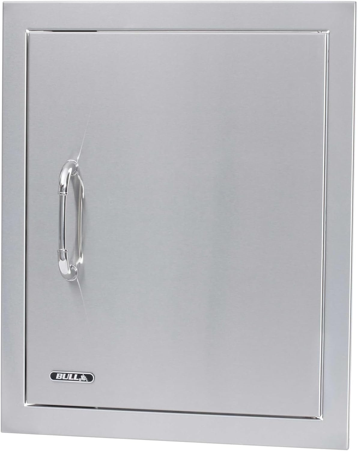 Bull Outdoor Products Premium Components for Outdoor Kitchen BBQ Island Vertical Stainless Steel Access Door with Reveal