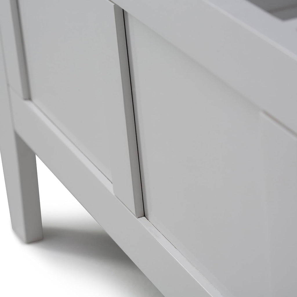 SIMPLIHOME Brooklyn Entryway Storage Bench - 48 inch Wide Solid Wood Hallway Bench in White, Contemporary Mudroom Bench for Entry or Foyer with Lift-Up Lid and Spacious Hidden Storage