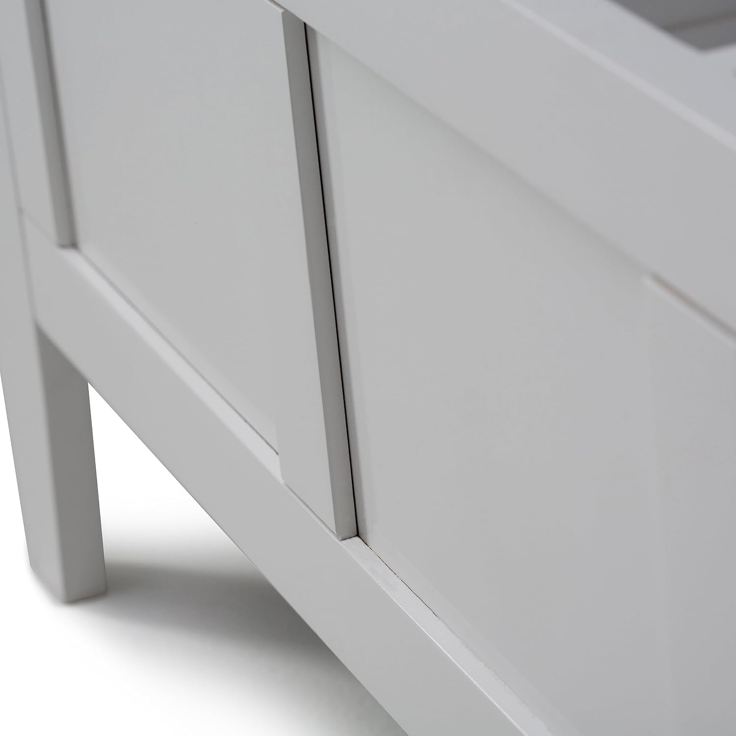 SIMPLIHOME Brooklyn Entryway Storage Bench - 48 inch Wide Solid Wood Hallway Bench in White, Contemporary Mudroom Bench for Entry or Foyer with Lift-Up Lid and Spacious Hidden Storage