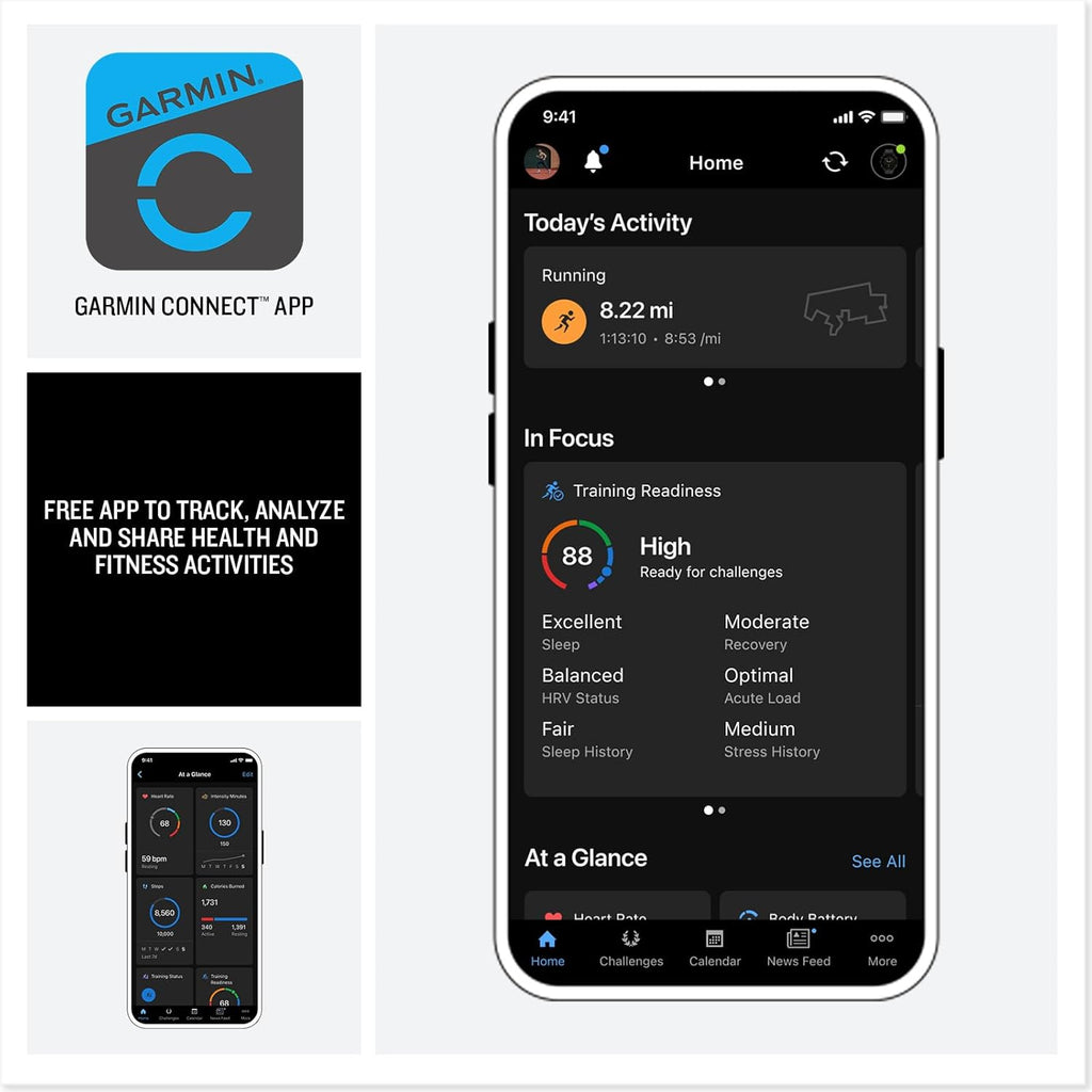 PlayBetter Garmin Forerunner 570 (42mm, Cloud Blue/Translucent Whitestone) Advanced GPS Running and Triathlon Smartwatch Bundle HD Screen Protectors & Wireless Earbuds
