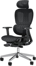PatioMage Ergonomic Office Chair with Footrest, Big and Tall Desk Chair with Adjustable Lumbar Support, Seat Depth & 3D Armrests, High Back Mesh Computer Chair for Home Office, Black