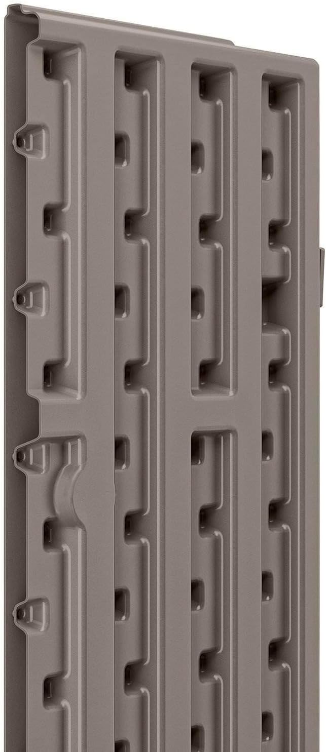 Suncast 2 Pack 9 Cu. Ft. Base Storage Cabinet, Resin Garage Organizer, Platinum Metallic/Slate