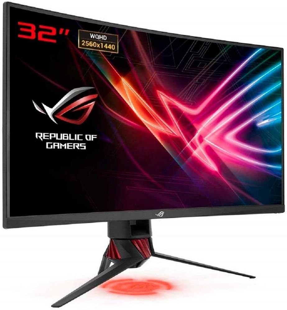ASUS ROG Strix 31.5' 1440P Curved Gaming Monitor (XG32VQ) - QHD (2560 x 1440), 144Hz, Eye Care, FreeSync/Adaptive Sync, DisplayPort, HDMI, Black