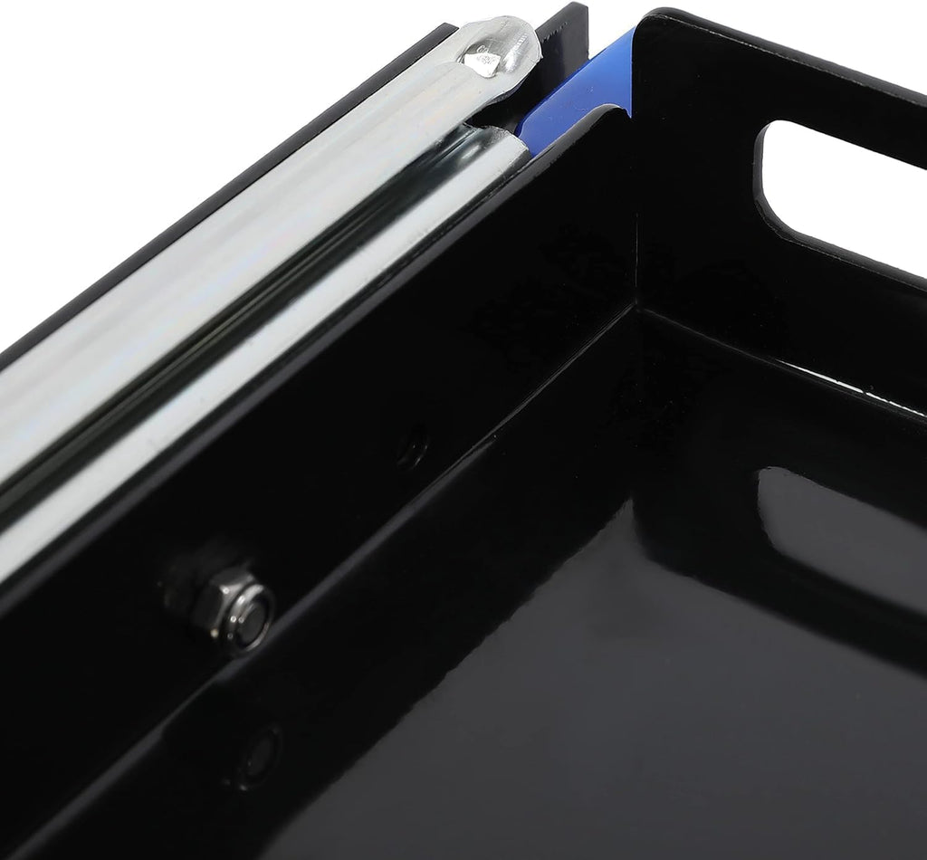HECASA Fridge Slide Inner 29.3'' x 18.7'' Portable Rail Draw Tray Slider For RV Pickup SUV Van Trailer Refrigerator Freezer Cooler Slide Out Powder Coated Steel Black