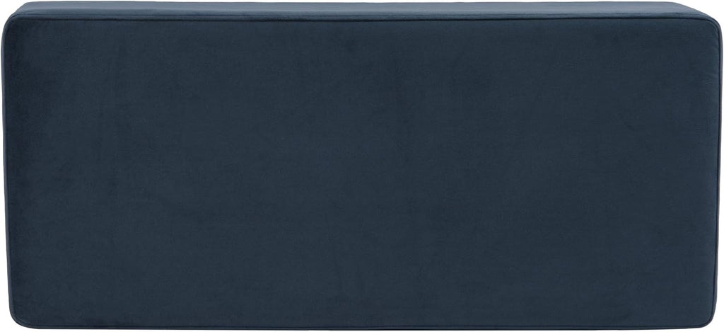 HomePop Malmo Decorative Storage Bench -Blue Velvet