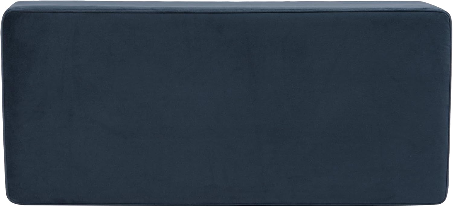 HomePop Malmo Decorative Storage Bench -Blue Velvet
