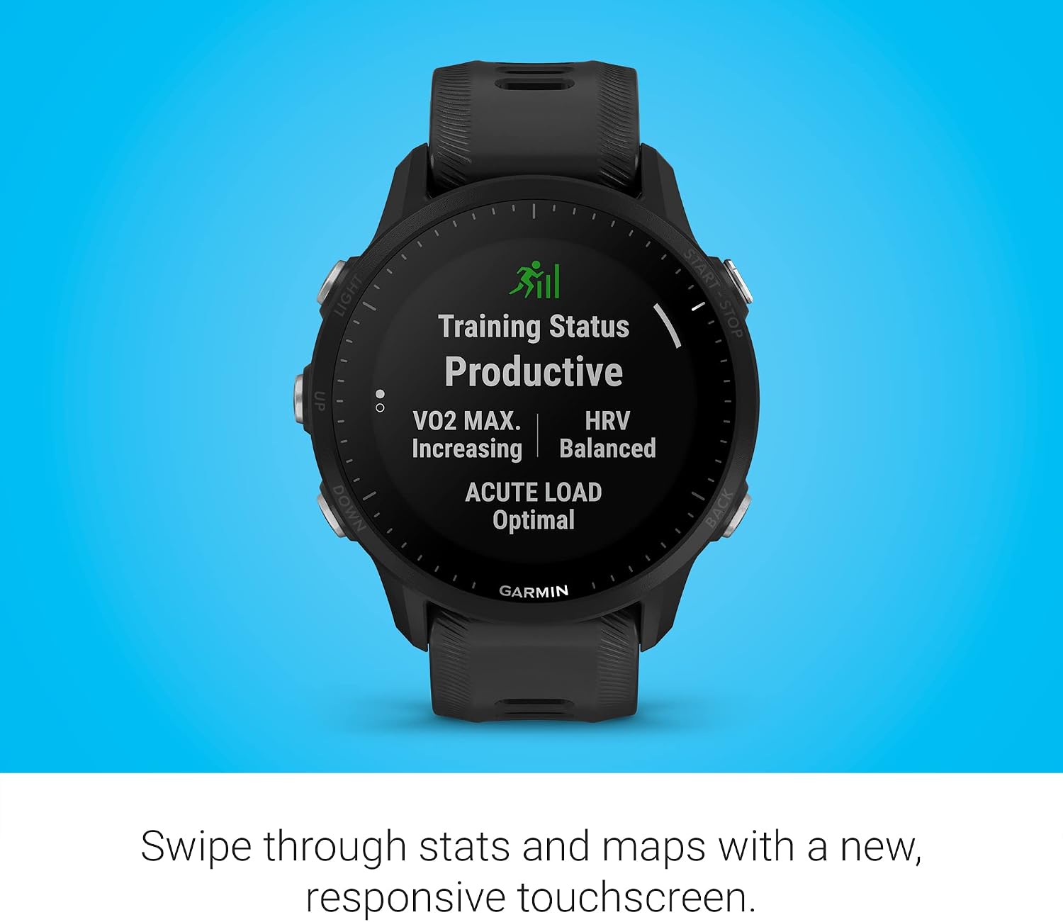 Garmin Forerunner® 955, GPS Running Smartwatch, Tailored to Triathletes, Long-Lasting Battery, Black (Renewed)