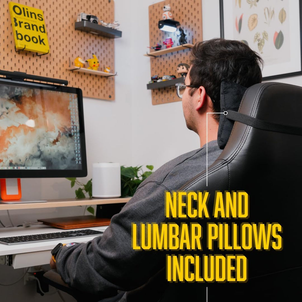 Gaming Chair – Big and Tall Reclining Computer Chair with 3D Armrests, Adjustable Backrest, Ergonomic Support, Holds Up to 300 lbs – Premium Gamer Seat