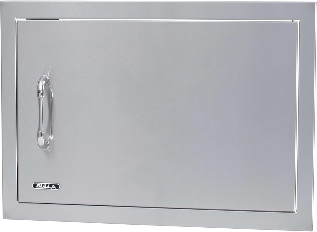 Bull Outdoor Products Premium Components for Outdoor Kitchen BBQ Island Stainless Steel Single Door with Reveal