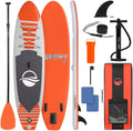 SereneLife Inflatable Stand Up Paddle Board - Wide Stable Design, Non-Slip Deck for Adults & Youth with Premium Paddle Board Accessories: Carry Bag, Dual Action Pump, Paddle, Ankle Leash