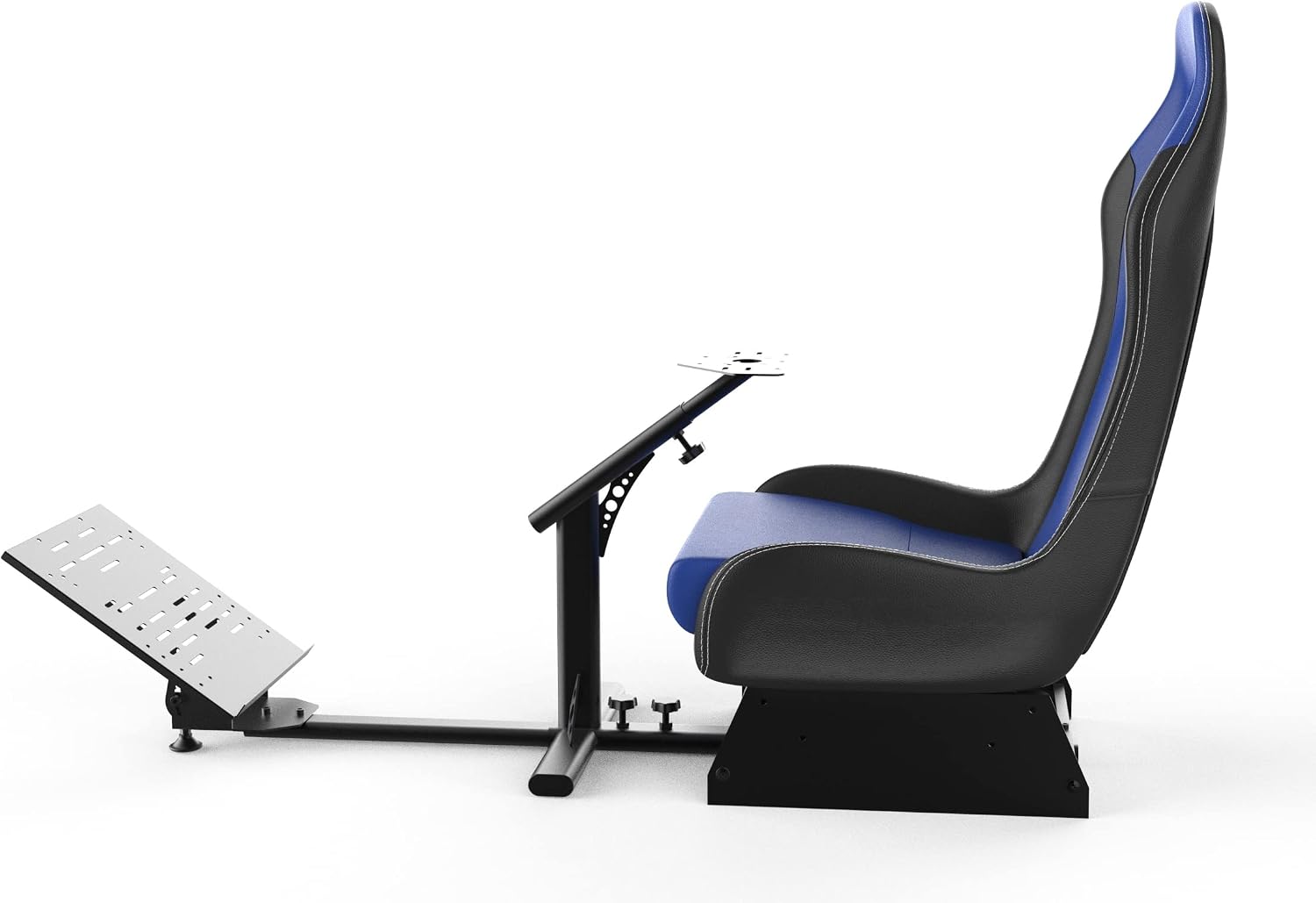 Sim Racing Cockpit with Seat | Compatible with G29 G920 G923 T248X T248 T300RS TX F458 T500RS| Easy to Install Racing Wheel Stand for PS5, Xbox, PC Gaming (Black/Blue)