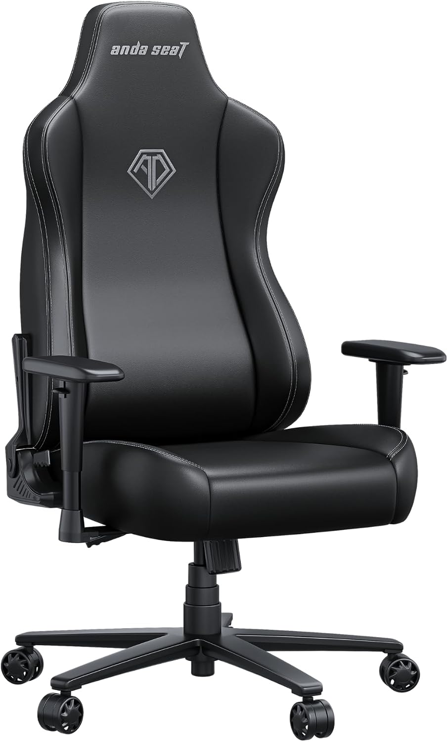 Anda Seat Novis Gaming Chair for Adults - XL Reclining Video Game Chairs, PVC Leather Ergonomic Office Chair, Heavy Duty Back Lumbar Support - Luxury Black Computer Chairs for Home & Work