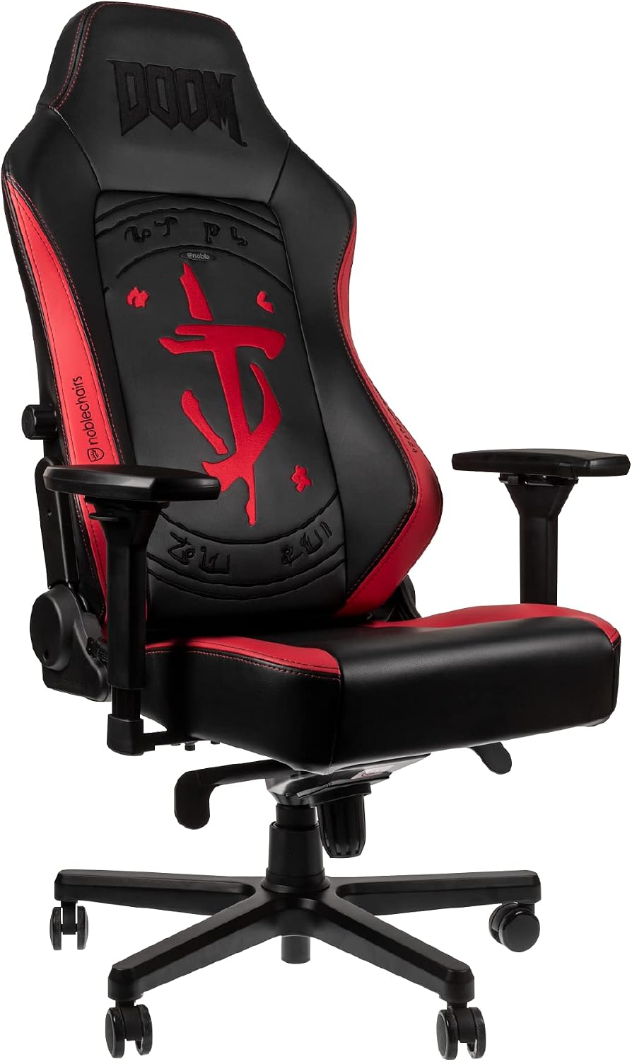 noblechairs Hero Gaming Chair/Office Chair with Lumbar Support, PU Faux Leather, Doom Edition