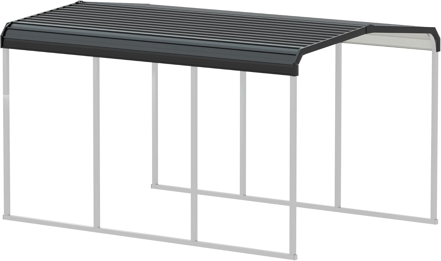 Xilingol Metal Carport, Heavy Duty Carport Canopy with Galvanized Steel Frame and Roof, Outdoor Storage Shed, Car Tent Garage Shelter for Pickup, Truck, Boat and Tractor (10x15 FT)