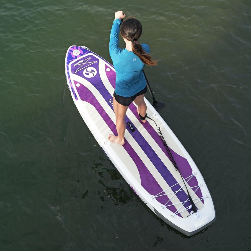 NIXY G5 Huntington Inflatable Paddle Board Compact SUP 9'6' x 32' x 6' Ultra-Light Stand Up Paddleboard, Welded Seams, Woven Drop Stitch for Durability