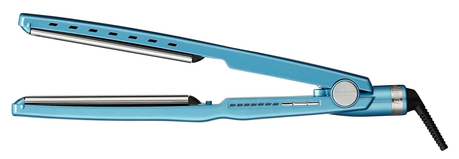 BabylissPRO Nano Titanium Ionic Hair Straightener, Professional Flat Iron for All Hair Types