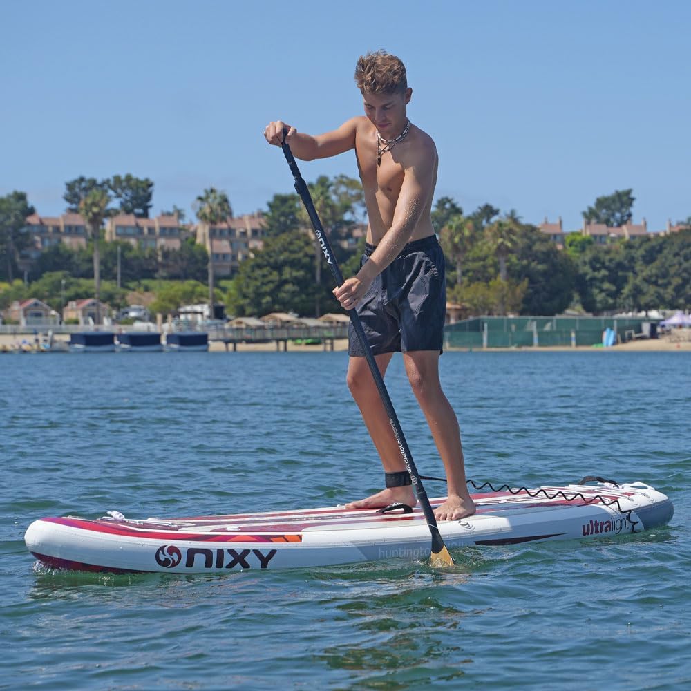 NIXY G5 Huntington Inflatable Paddle Board Compact SUP 9'6' x 32' x 6' Ultra-Light Stand Up Paddleboard, Welded Seams, Woven Drop Stitch for Durability