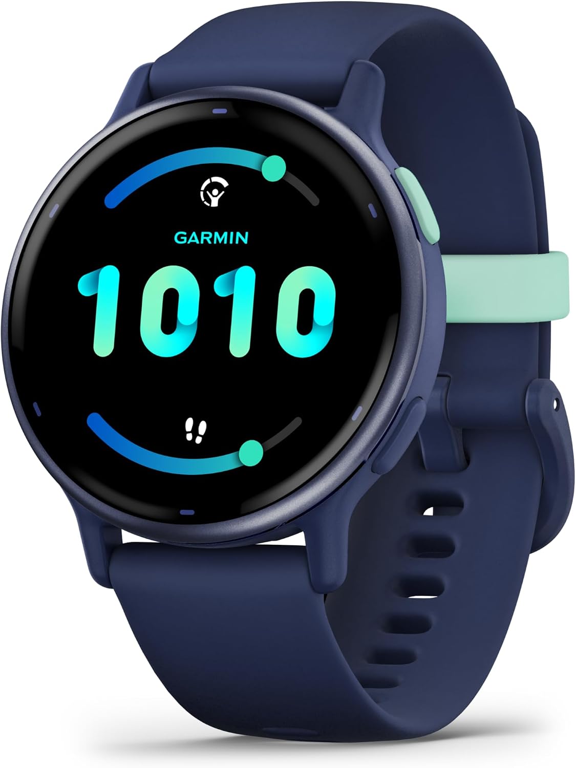 Garmin Vivoactive 5, Health and Fitness GPS Smartwatch for Men and Women, Metallic Navy Bezel w/Navy Case and Silicone Band, 1.2' AMOLED Touchscreen Display, 11 Days Battery Life (Bundle)