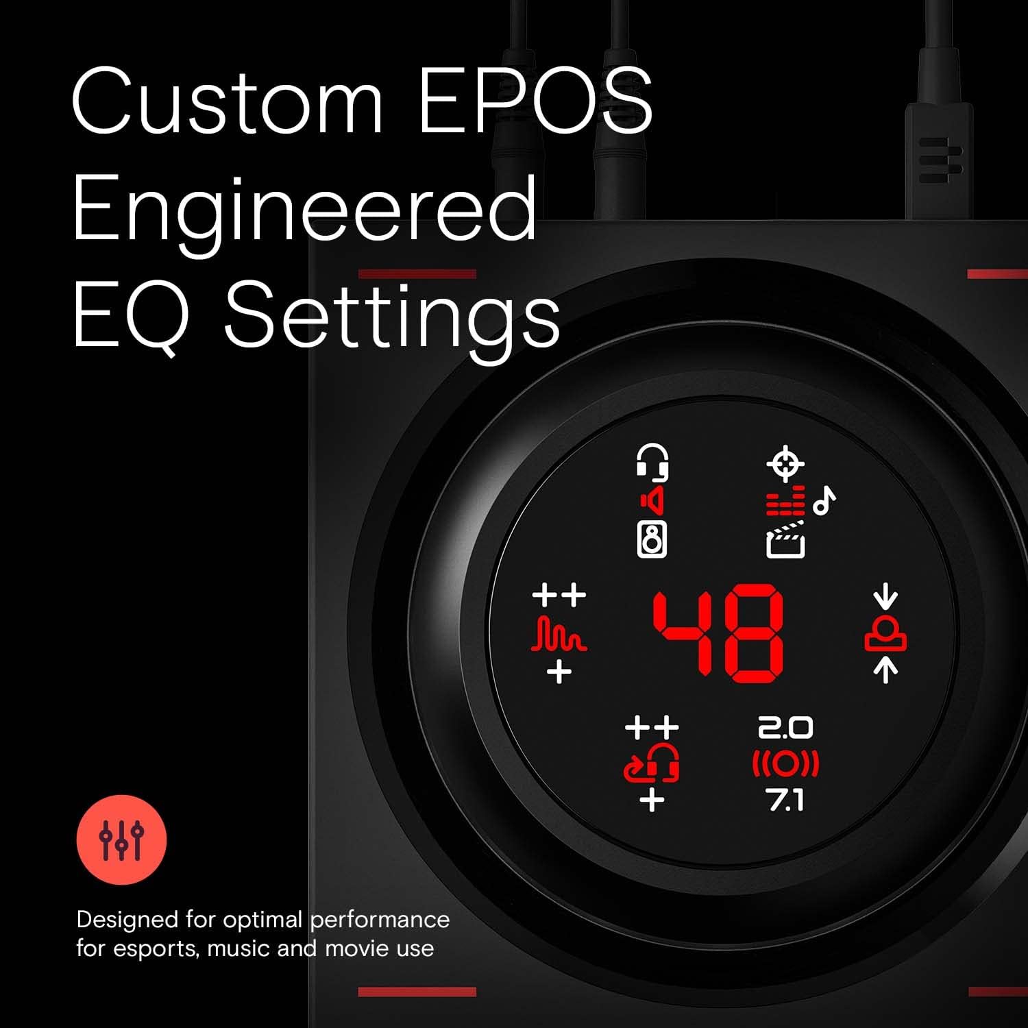 EPOS GSX 1000 2nd Edition Dac Amp Audio Amplifier/External USB Sound Card with 7.1 Surround Sound, Side Tone, Gaming DAC and EQ, Headphone Amp Compatible with Windows, Mac, Laptops and Desktops
