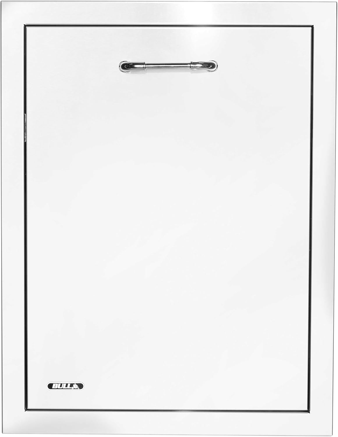 Bull Outdoor Products Premium Components for Outdoor Kitchen BBQ Island Double Pull Out Trash/Recycle Drawer (8 Gallon) with Reveal