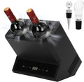 Electric Wine Chiller Double Bottle - Premium 24H Iceless Portable Cooler,Wine Chiller for 750ml Wine/Champagne,Multi-Scene Vino Accessory for Kitchen/Bar/RV - Perfect Gift for Wine Lovers
