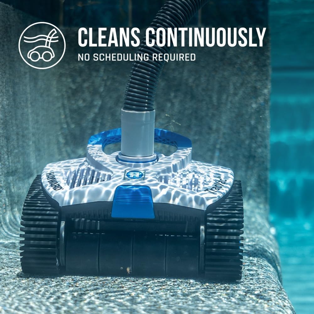 Hayward TracVac Pool Vacuum for Inground Pools Suction Pool Cleaner (Easy Install, No Batteries Needed with 38.83 Ft Hose and Install Kit)