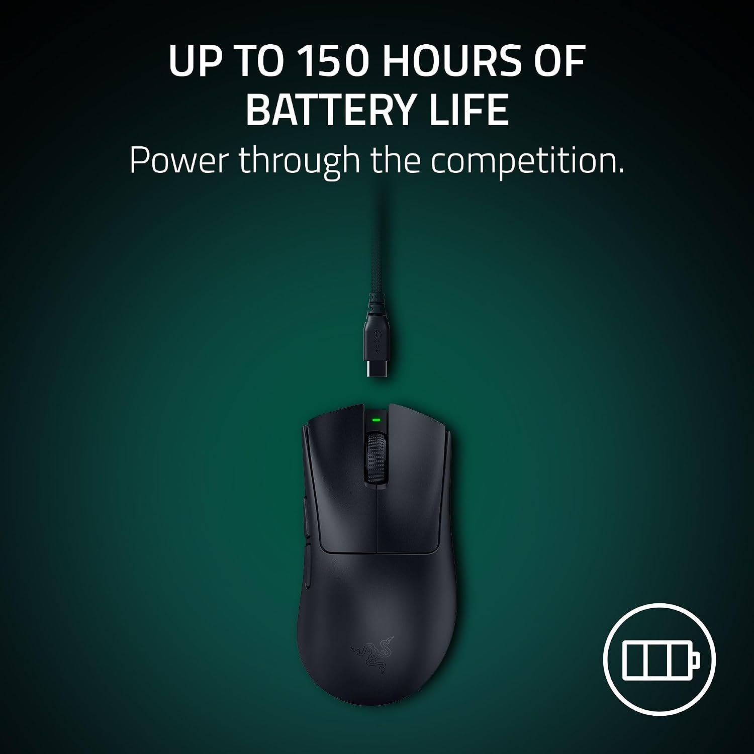 Razer DeathAdder V4 Pro Wireless Gaming Mouse – Lightweight 56g, HyperSpeed Wireless Gen-2, Gen-4 Optical Switches, Optical Scroll Wheel, Focus Pro 45K Sensor, Up to 150Hr Battery, Black (Renewed)