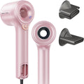 Ionic Hair Dryer, Professional Blow Dryer with High-Speed Brushless Motor for Fast Drying, Quiet Hairdryer with 2 Magnetic Nozzles, 4 Temps & 3 Speeds Settings for Salon,Home, Pink