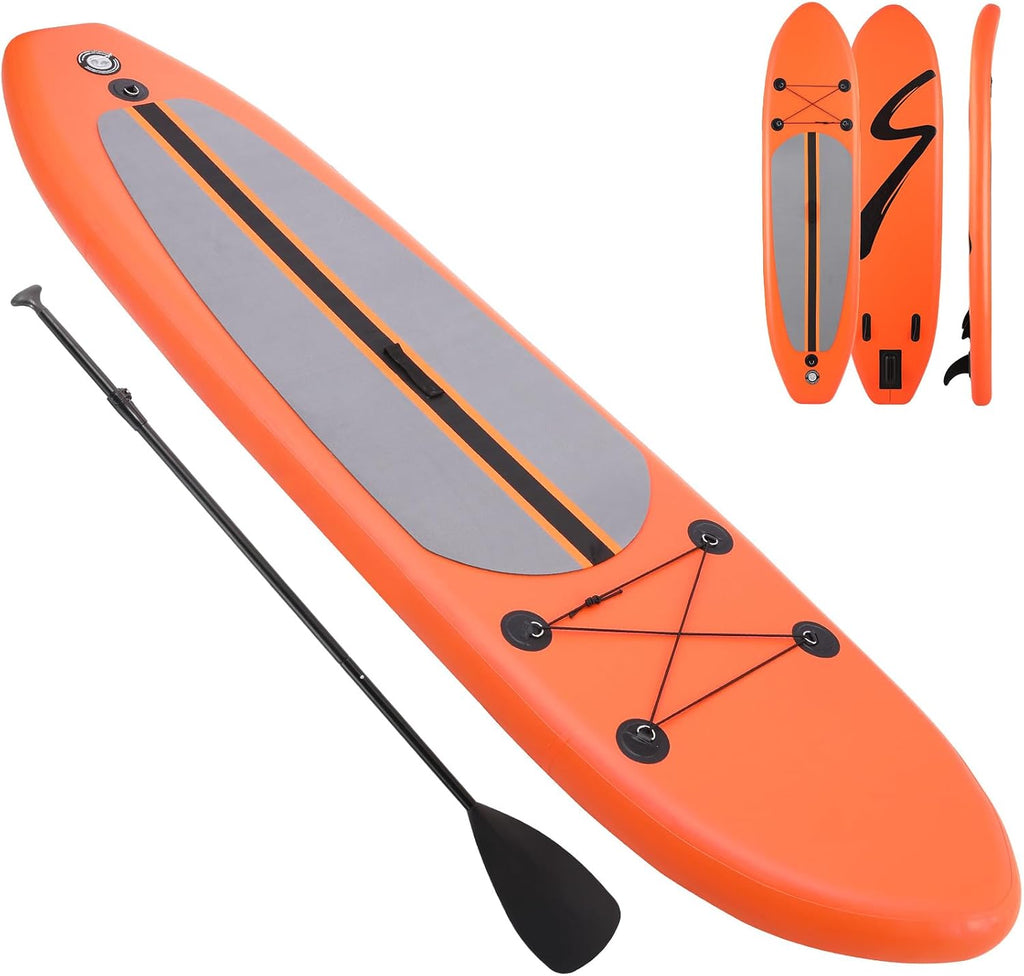 Clevich 12FT Stand Up Paddle Board, Inflatable Paddleboard with SUP Accessories & Carry Bag, Paddle, Hand Pump, Non-Slip Deck, Repair Kit,Leash, 400LBS